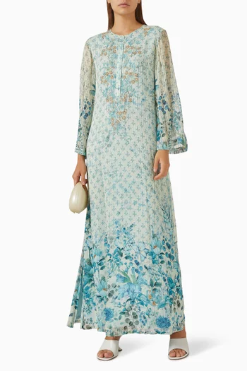 Floral-print Kaftan