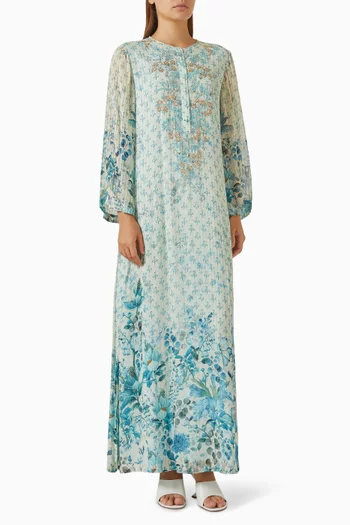 Floral-print Kaftan