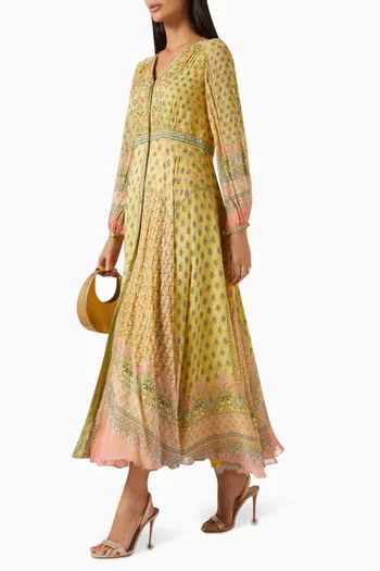 فستان ايلاساندرا متوسط الطول كريب