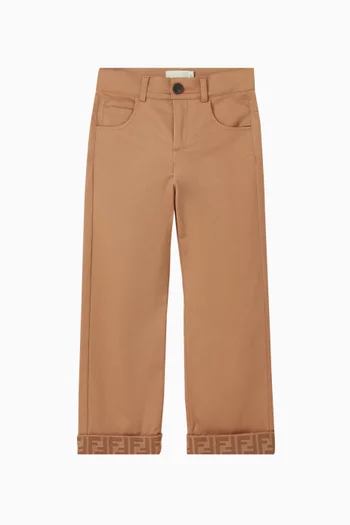 FF Logo Straight-leg Pants