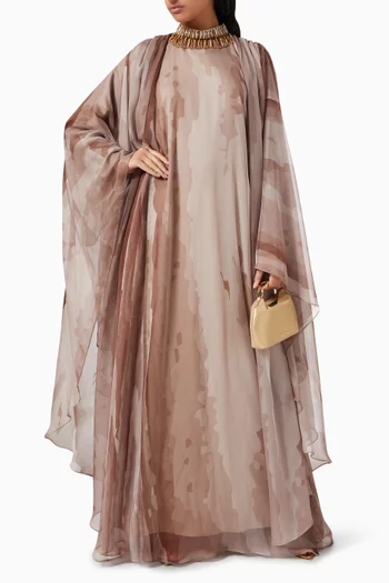 Embellished Kaftan in Chiffon