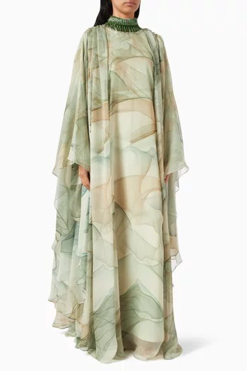 Embellished Kaftan in Chiffon