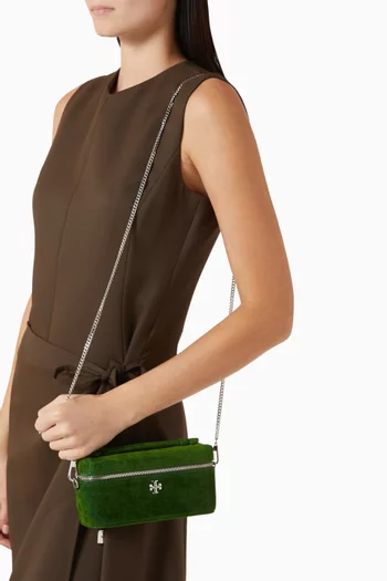 Kira Flocked East West Vanity Case