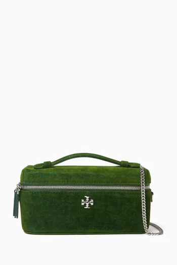 Kira Flocked East West Vanity Case