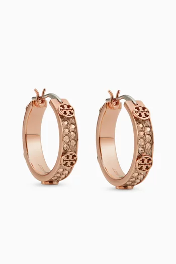 أقراط دائرية ميلر صغيرة مزينة بحلي