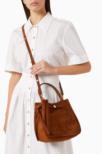 Romy Bucket Bag in Suede