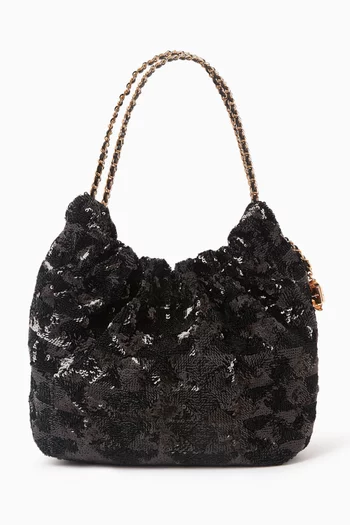 Mini Fleming Sequinned Hobo Bag