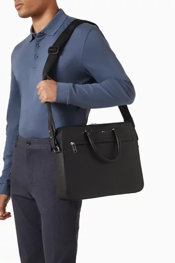 Document Case in Faux Grained Leather