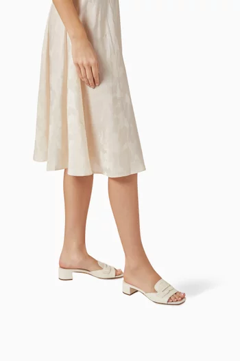 Open-toe Mules in Leather