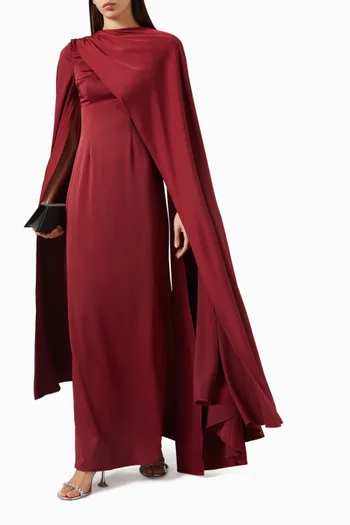 فستان طويل بكاب