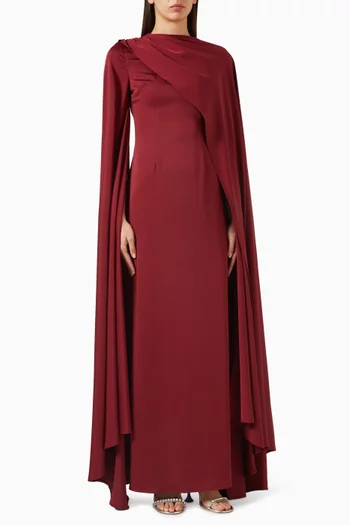 فستان طويل بكاب