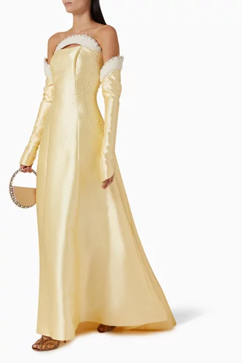 Blythe Tube Gown in Mikado