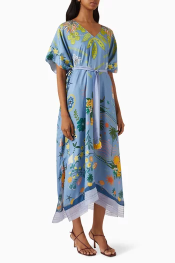 Nora Printed Belted Kaftan