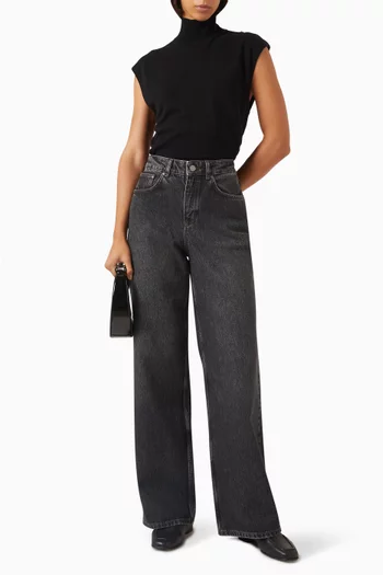 بنطال جينز 415‏ بقصة ساق واسعة دينم