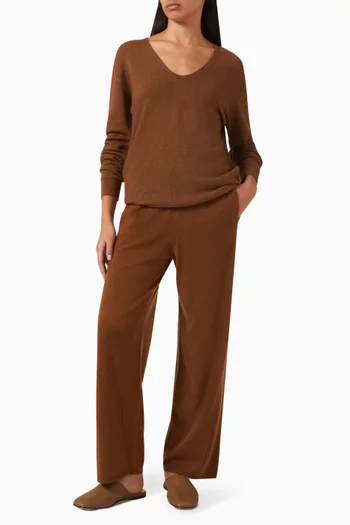 U-neck Sweater in Wool-cashmere