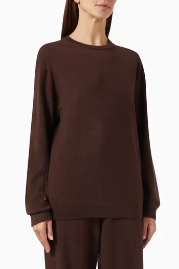 Crewneck Sweater in Wool-cashmere