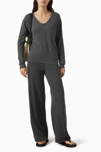 U-neck Sweater in Wool-cashmere