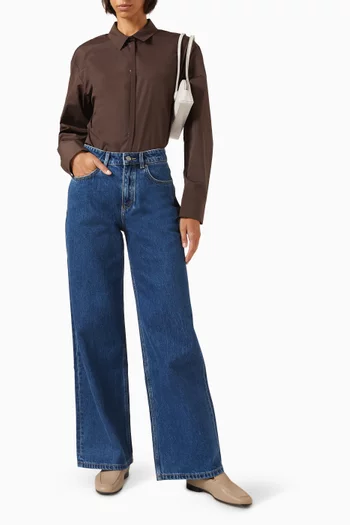 بنطال جينز 415 بقصة ساق واسعة دينم