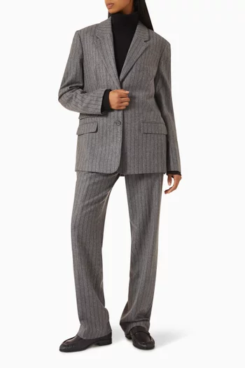 Relaxed Blazer in Wool-silk