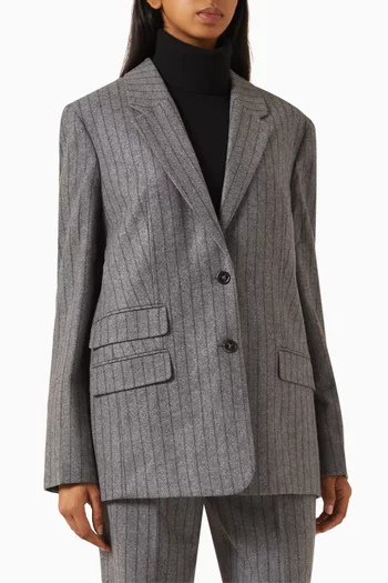 Relaxed Blazer in Wool-silk