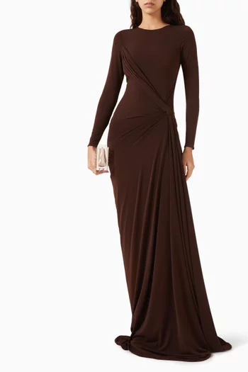 فستان كلاود طويل جيرسيه