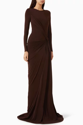 فستان كلاود طويل جيرسيه