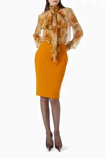 Lavallière Blouse in Silk Muslin