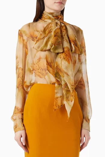 Lavallière Blouse in Silk Muslin