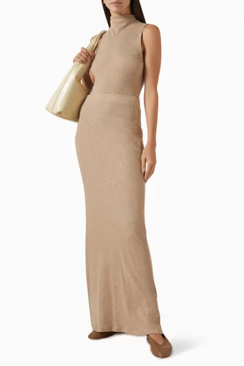 Sleeveless Halter Top in Cashmere