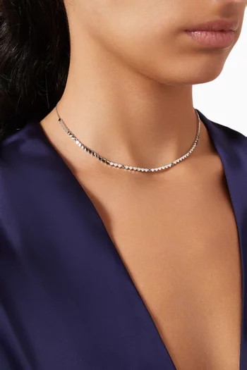 قلادة ليت مرصعة بالياقوت ذهب أبيض عيار 18