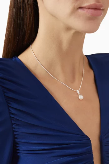 Lumora Pearl Necklace in Sterling Silver