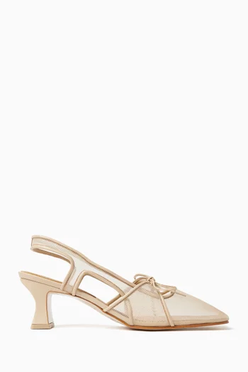Slingback Pumps in Mesh