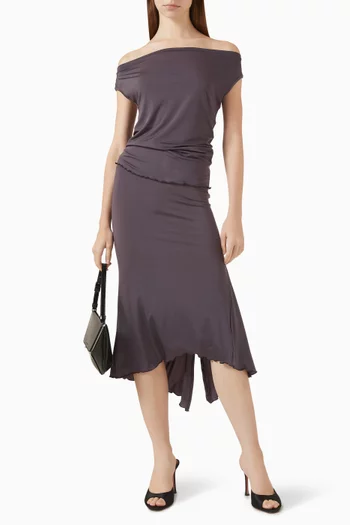 Midi Slip Skirt in Jersey
