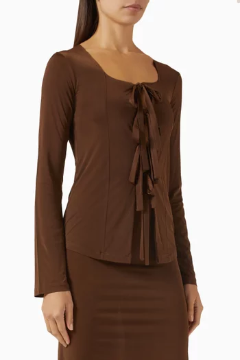 بلوزة كلوف برباط فيسكوز