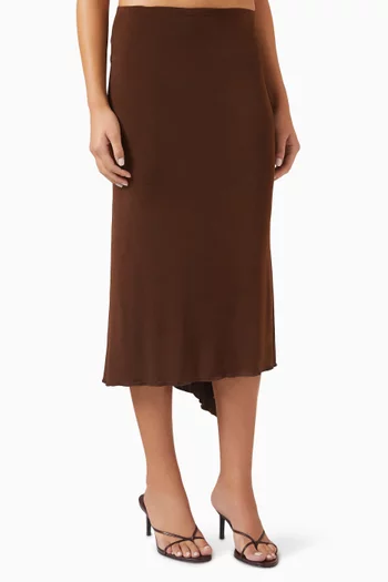 Midi Slip Skirt in Jersey