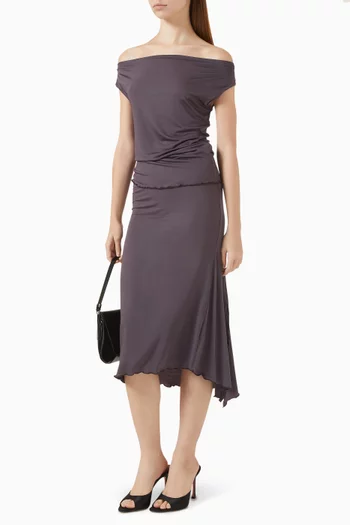 Off-shoulder Draped Top in Jersey