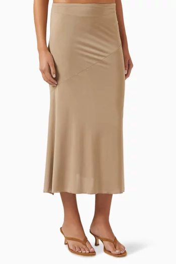 Slit Slip Skirt in Viscose
