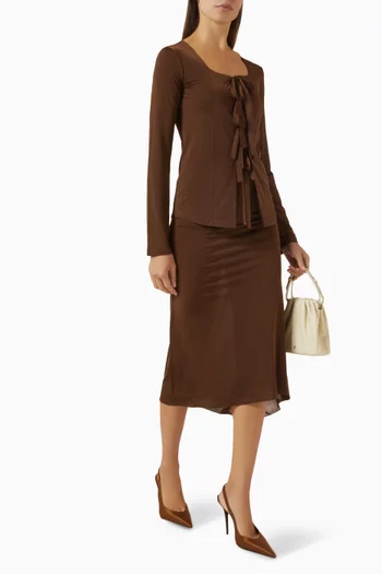 Clove Slip Skirt in Jersey