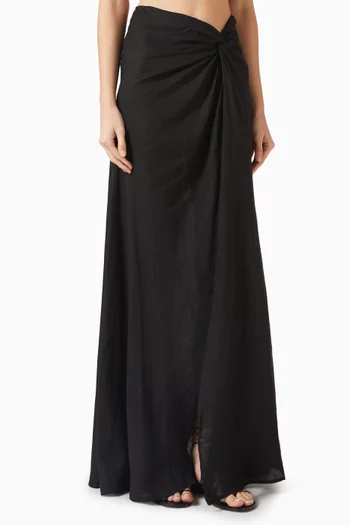 Sirene Maxi Skirt in Linen-blend