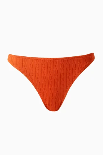 قطعة بيكيني سفلية دانييلا نسيج جاكار بغرزة الضفيرة