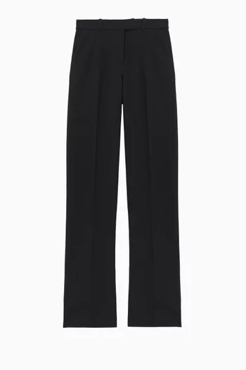 Flared Pants in Wool Gabardine