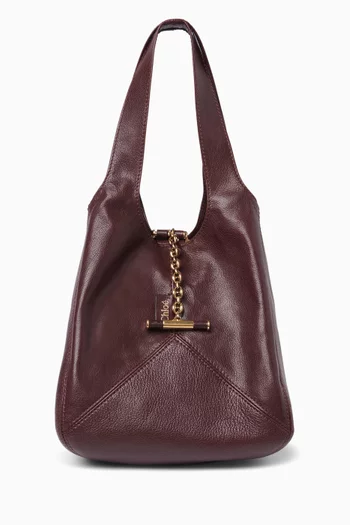 Medium Balloon Bag in Grained & Suede Leather