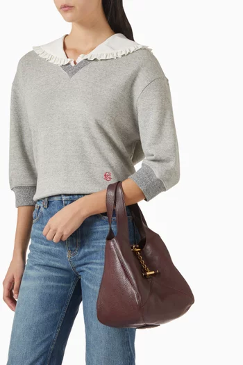 Small Balloon Bag in Grained Buffalo Leather