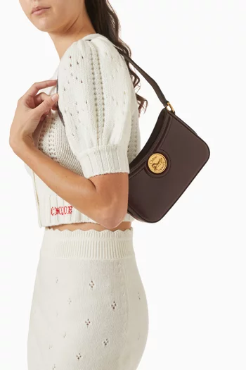Horse Medal Shoulder Bag in Grained Leather