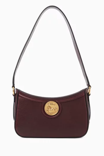 Horse Medal Shoulder Bag in Grained Leather