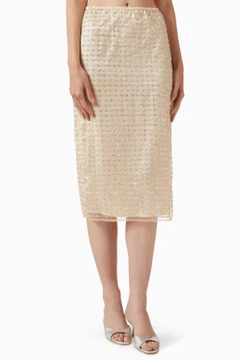 Casey Sequin-embellished Maxi Skirt