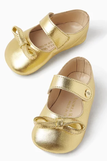 Bebe Bow Ballerina Sandals in Leather