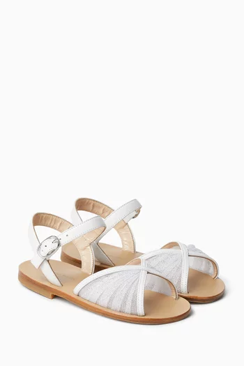 Katy Sandals in Glitter Mesh