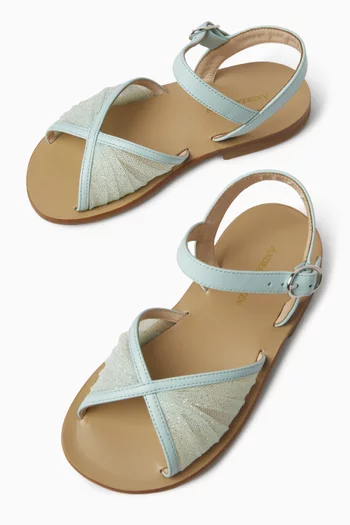 Katy Sandals in Glitter Mesh