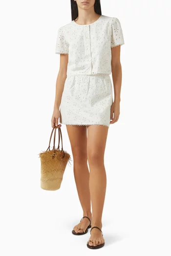 Salma Embroidered Top in Cotton